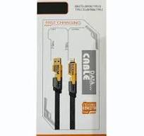 4-in-1 Fast Charging Data Cable 65W | Multi Charging Cable | Type-C, Lightning & Micro USB | Yellow & Black